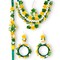 Flower Designer Shells Jewelry Set for Women Handmade Necklace with Earrings Maang Tikka Bracelet Waistbelt Indian Artificial Jewellery for Haldi Mehndi Wedding Party Bridal
